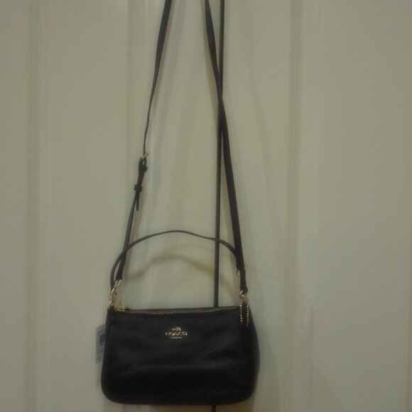 Coach NWT Black Leather - Picture 1 of 3